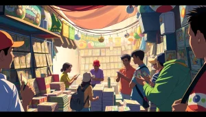 Explore the vibrant Pokémon tcg india market scene filled with colorful trading cards and enthusiastic collectors.